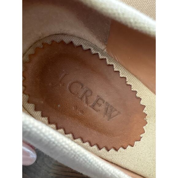 J. Crew Seville Canvas Espadrille Wedges Sandals Tan Women's Size US 9.5 - Picture 7 of 9